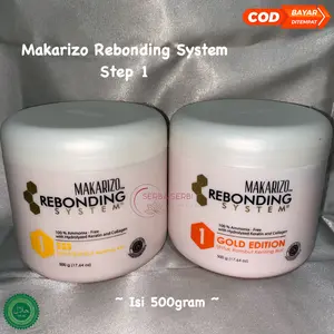 Makarizo Rebonding System 500gr Super Gold / Gold Edition / SSS / Anti Resistant / Extremely Damage Obat Pelurus Rambut / Smoothing / Rebonding -serbaserbicosmetics