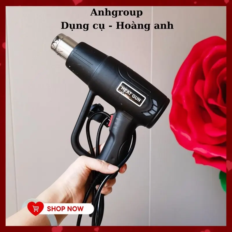 Máy Khò Nhiệt 2000W, Máy Thổi Khí Nóng Công Suất Lớn Tạo Nhiệt Nhanh Chóng
