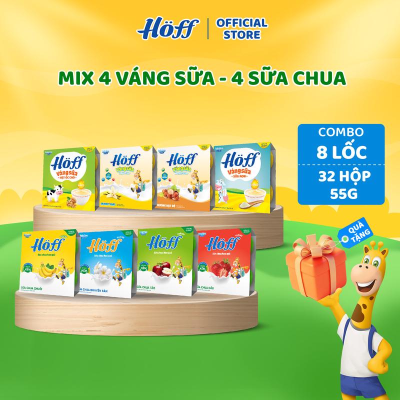 HOFF Combo Sữa Chua và Váng Sữa cho bé (32 hộp x 55g )