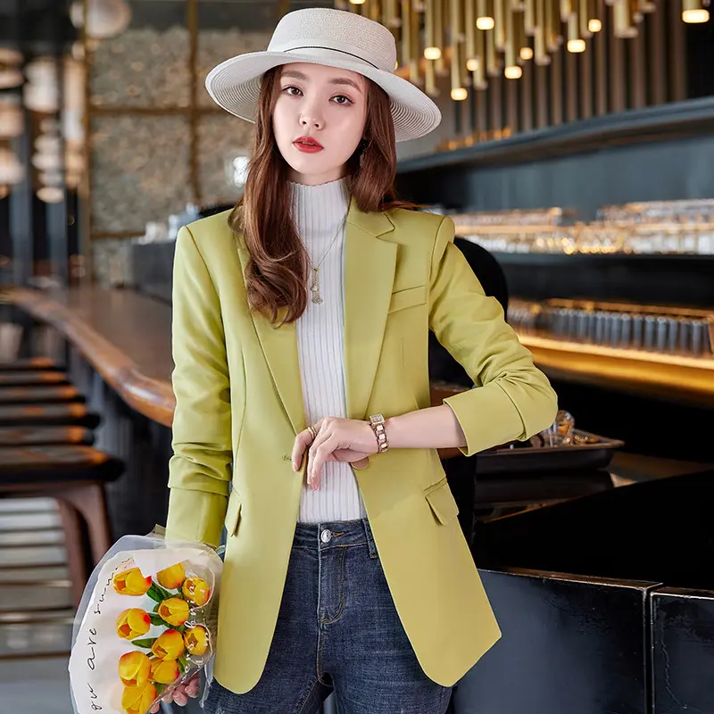 BLAZER IMPORT KOREA JAS OUTER WANITA CASUAL LEMON 2