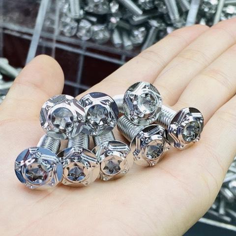 Ốc Salaya ( Lẻ 1 con ) Đầu Ngôi Sao chất liệu inox 304 không gỉ dành cho các dòng xe wave sirius ex winner sonic satria