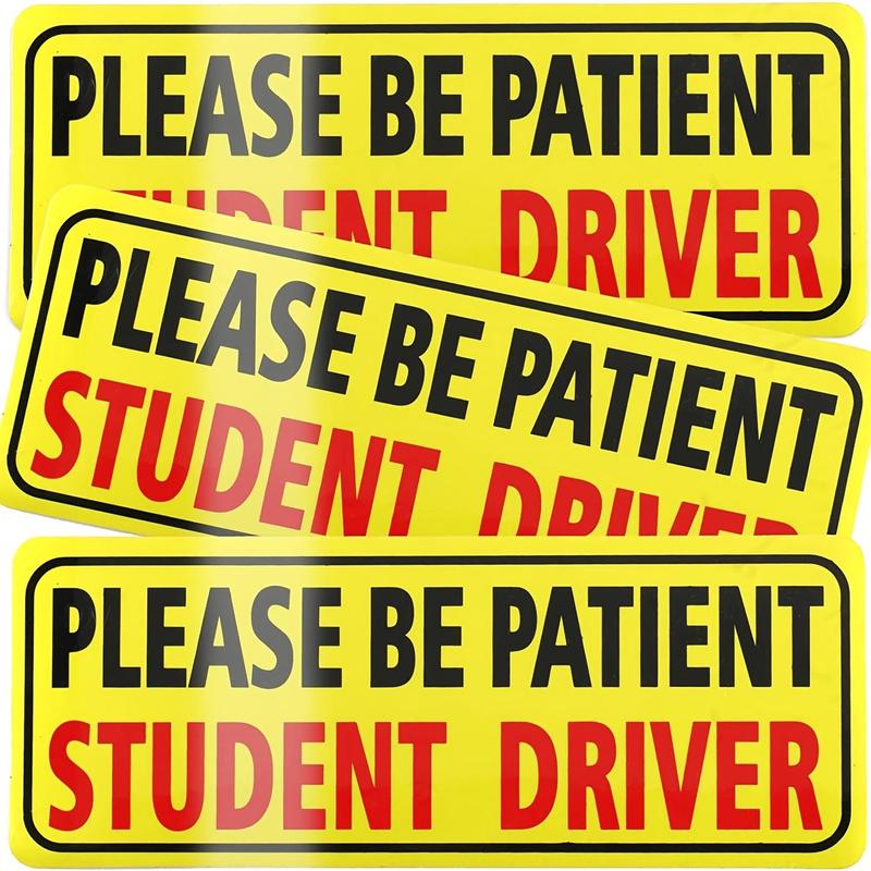 Product Introduction of Student Driver Sticker, Please Be Patient Student Driver Sticker, Removable Student Driver Decals for Cars & Windows 0