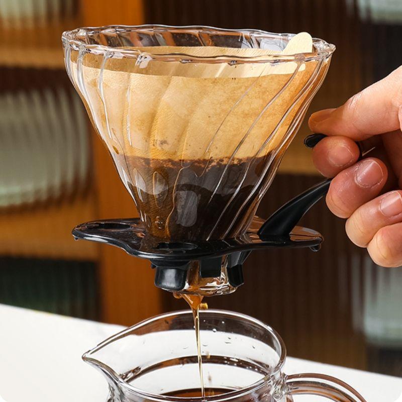 Bình thủy tinh kèm phễu V60 pha cà phê Pour Over 360ML 8