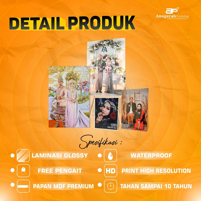 Product Introduction of [Anugerah Printshop] Cetak Foto Tempel Dinding Jumbo 60x90 CM | Wedding Gate| Keluarga| Wisuda|  Wedding| Hadiah Unik| Dipasang di Dinding dekorasi bukan musiman prakarya bingkai foto cetak  foto 0