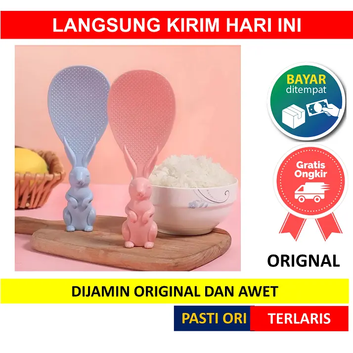 PAPER 2 Promo CENTONG KELINCI Sendok Nasi Bentuk Souvenir Pernikahan Karakter Lucu Sebaguna Erus ENTONG Cod Happy Shopping 0