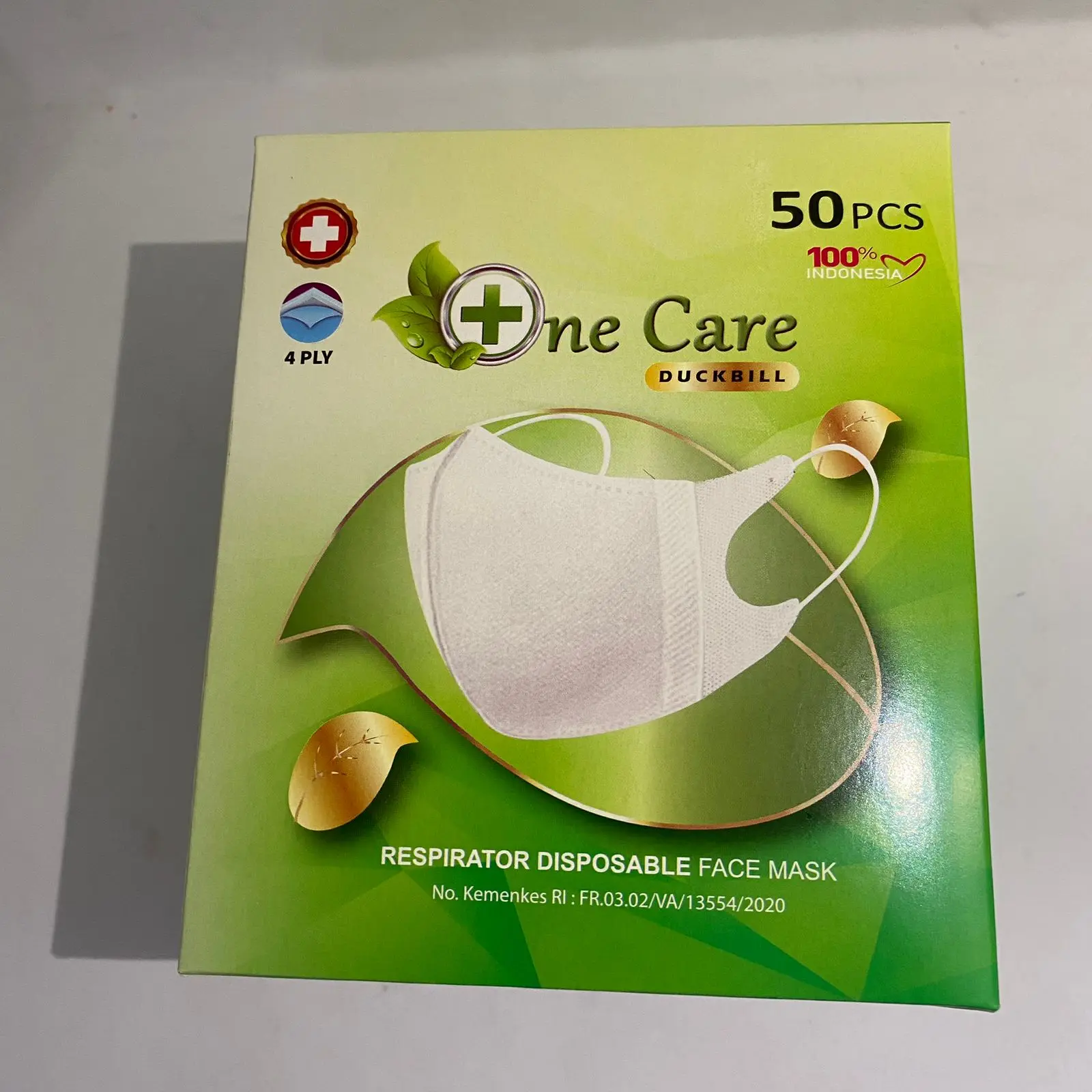 Masker Dewasa Earloop Duckbill Onecare Necare 3 ply isi 50 pcs
