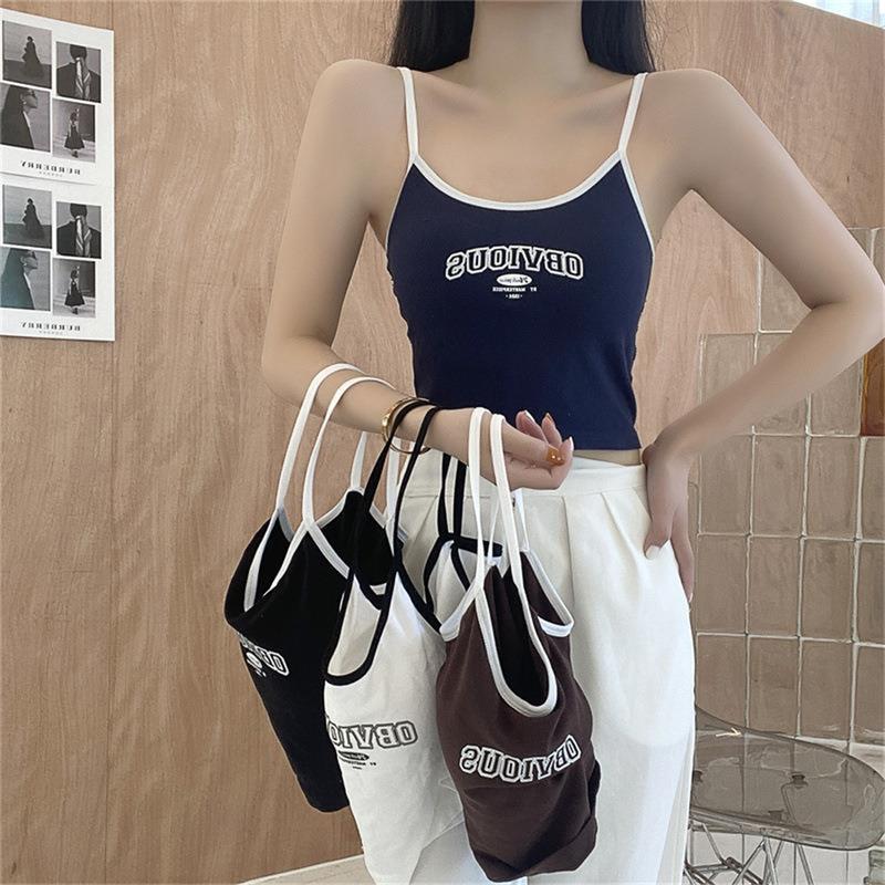 Product Introduction of Y2K Hot Girl Camisole With Chest Pad American Style Retro Cropped Top Vest Tank Top Womenswear Summer Women's Tops Sling 22