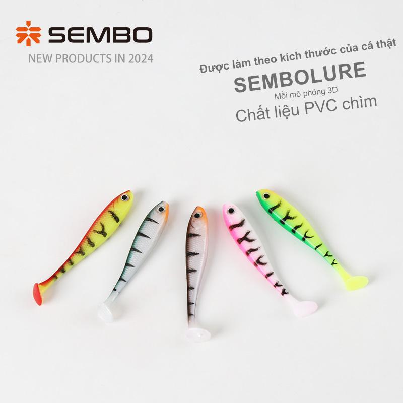 SEMBOLURE mồi mềm Tiểu Hổ mồi giả câu lure thiết kế đuôi dài chữ T tạo action thu hút kết hợp lưỡi jig g-hook mồi câu cá lóc cá chẽm cá hoàn đế