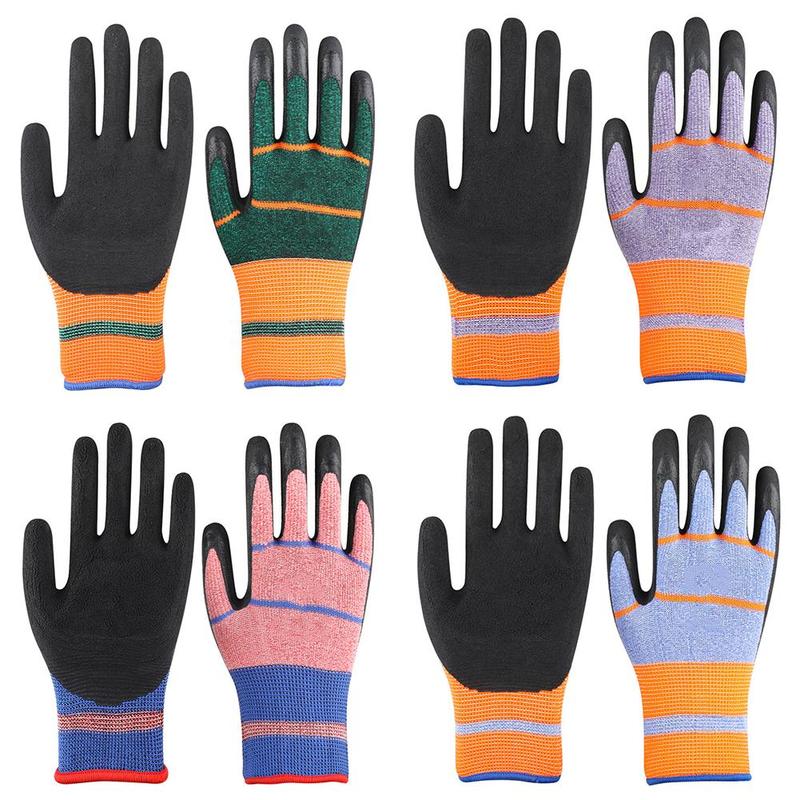 Product Introduction of Latex Labor Protection Gloves Half-hang Dipped Elastic Gloves Women's Thick Wear-resistant Labor Protection Gloves 17