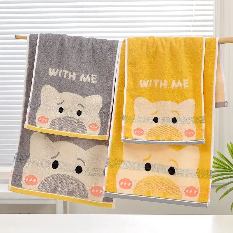 Sofas Zhongshun Cleaning Soft Towel Pure Cotton Soft Absorbent Face Washing Towel Household Lint-Free Cute Cartoon Children's Face Towel Couple