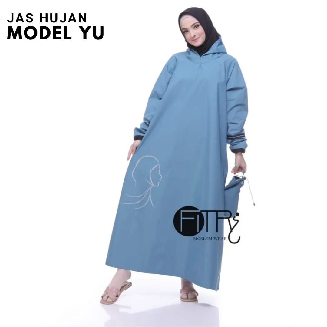 Mantel Hujan Wanita/ Jas Hujan Gamis Motor/ Jas Hujan Gamis/ Poncho