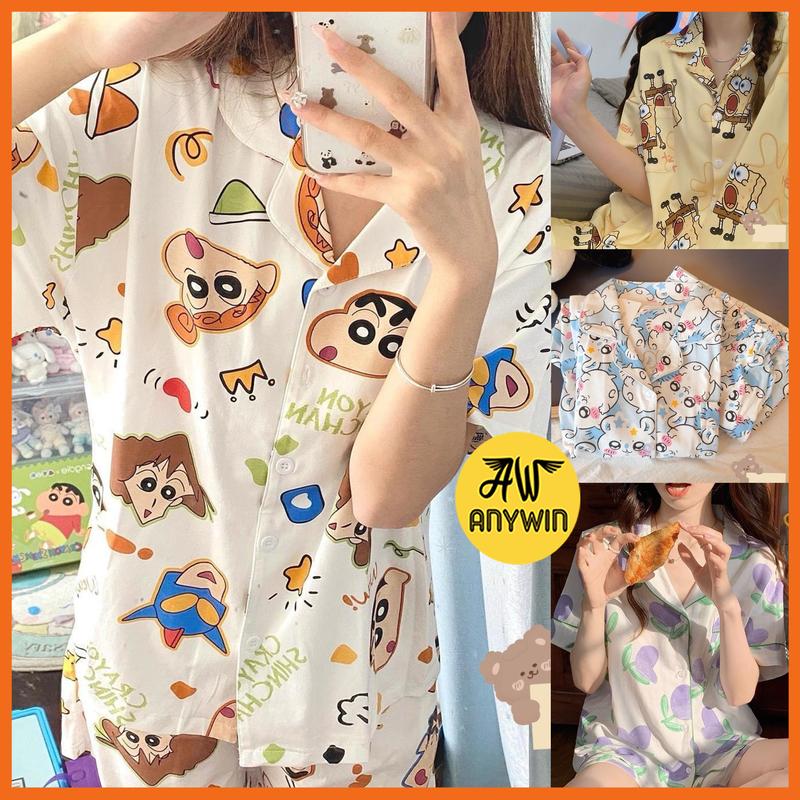 Bộ Pijama, Đồ Bộ Mặc Nhà cho Nữ Dáng Cộc shin cute Dễ Thương