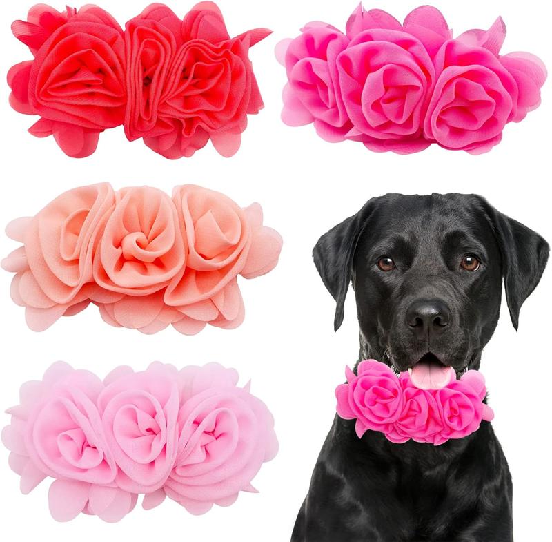 TikTok Shop 4 or 6 or 20 count Dog Collar Large Pet Collar Charms Attachment for Small Medium Big Girl Female Puppy Alpaca Rabbit Bows Sliders Accessories