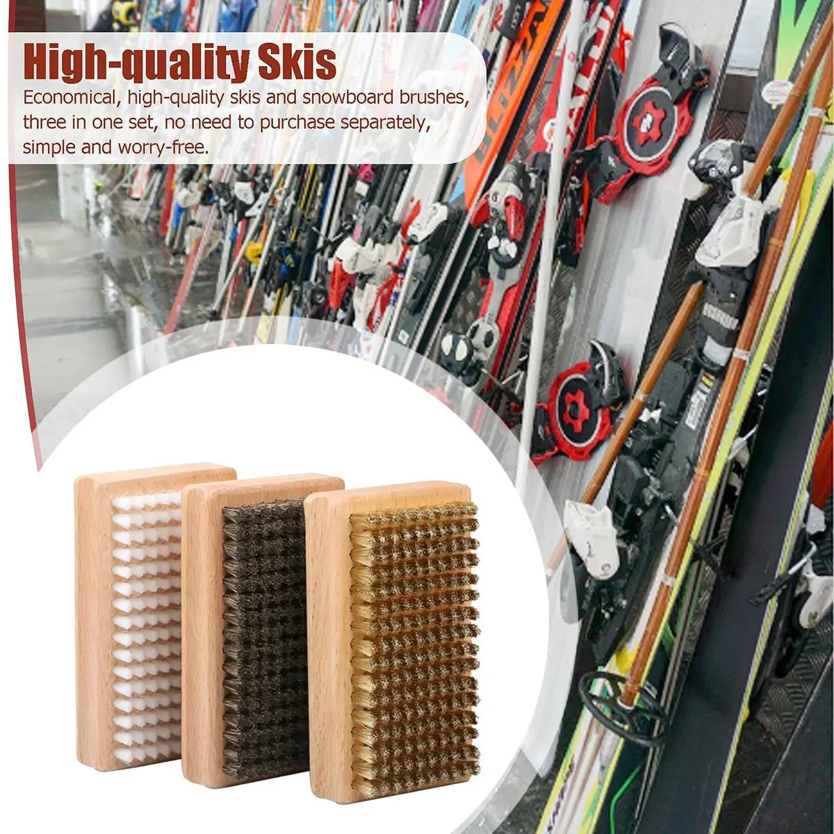 Ski Brush Snowboard Tool Ski Wax Brush Ski Brushes Snowboarding Ski Waxing Brush Kit Snowboard Accessories Snowboards Brush Soft