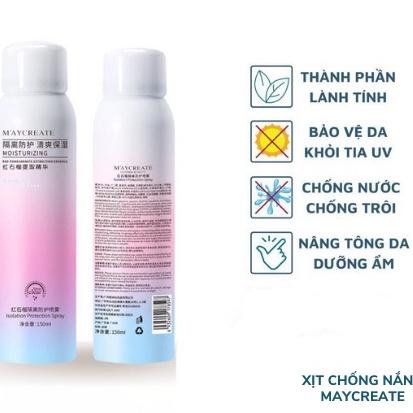  Xịt chống nắng nâng tone make up maycreate Hàng nội địa Trung  