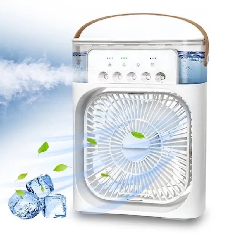 Kipas Angin Mini AC LED 3 in 1 Portable Air Cooler Humidifier 600 ML Kode 002 4