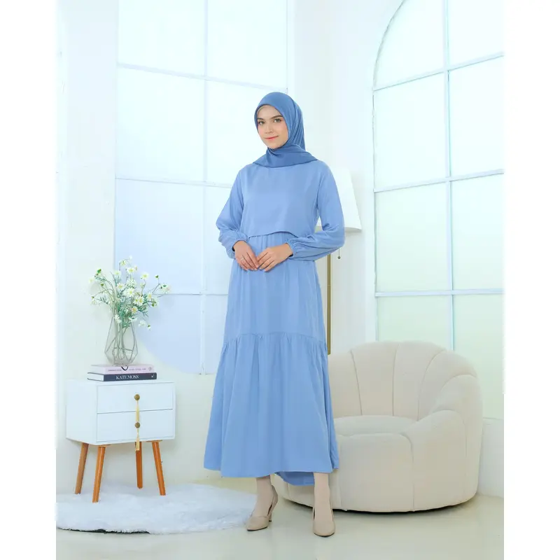 RILLEY - Gamis Pamela | Dress Panjang Muslim Wanita | Gamis Wanita Terbaru Bahan Rayon Twill 3