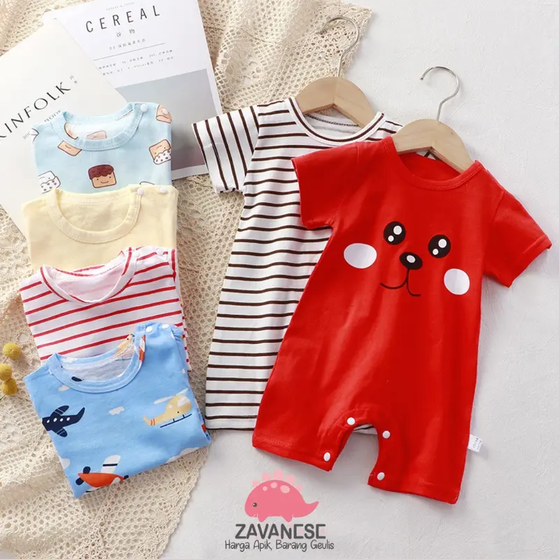 ZAVANESE SETELAN BAJU BAYI JUMPER IMPORT BB002 Katun Perempuan Lengan Cewek 0