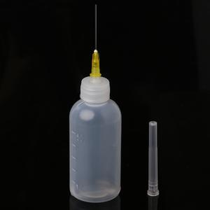 50ML Easy to Operate Dispenser Bottle with 1 Needle for Loading Glues/ Adhesive Set Transparent