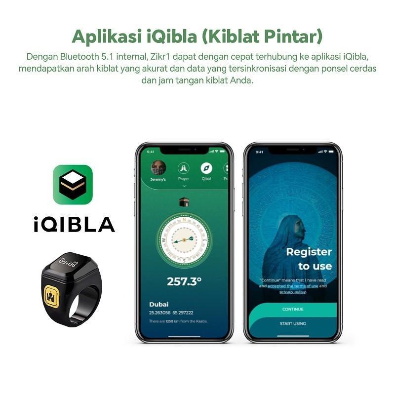 Cincin Tasbih Digital Smart Zikr Ring LED Display Bluetooth Tasbeeh Counter Tahan Air 6