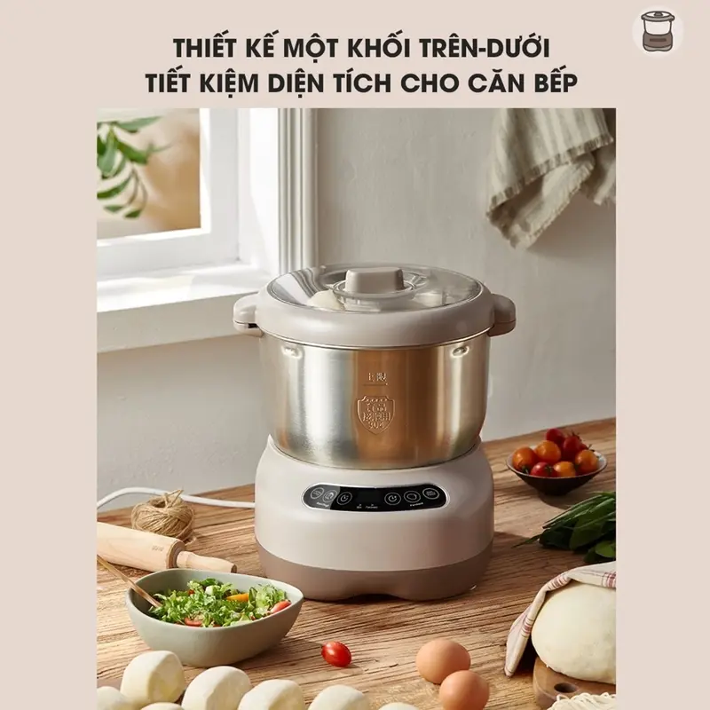 Máy Trộn Bột 7L Inox 304, Ủ Bột, Nhào Bột, Nhồi Bột Nhanh, Công Suất Lớn Chống Dính - EP3504GY 1