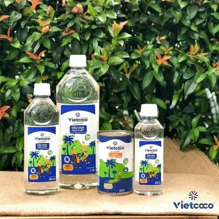 Dầu dừa tinh khiết hữu cơ Vietcoco Dầu Ăn
