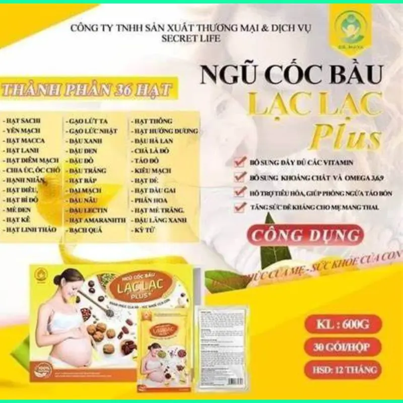 NGŨ CỐC BẦU LẠC LẠC HỘP 30 GÓI CÓ QUÀ TẶNG 4