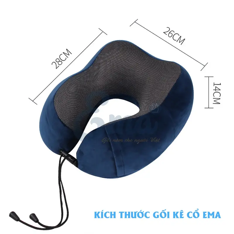 Gối kê cổ chữ U cao su non Ema thiết kế công thái học dành cho người lớn chống đau mỏi và ngăn ngừa thoái hóa cổ thích hợp cho dân văn phòng và du lịch 8