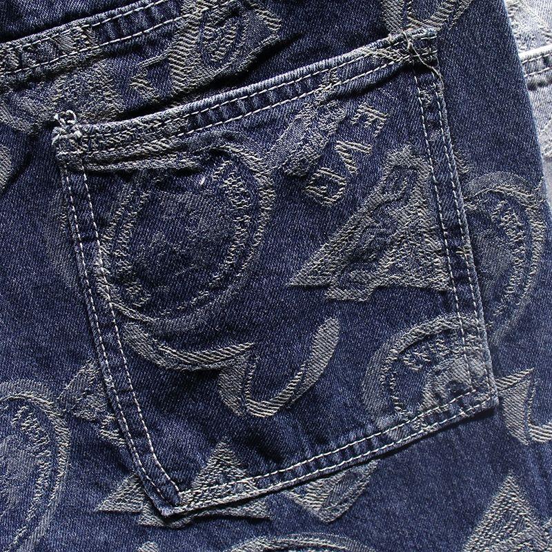 Product Introduction of Quần Soóc Denim, Xu Hướng Phong Cách Mỹ, In Cao Cấp, Dành Cho Nam Giới, Mặc Mùa Hè, Dáng Rộng Vừa Vặn, Quần Dài Đến Đầu Gối Thẳng, Với Đồ Trang Trí, Quần Soóc Cướp Biển Đẹp Trai Menswear 17