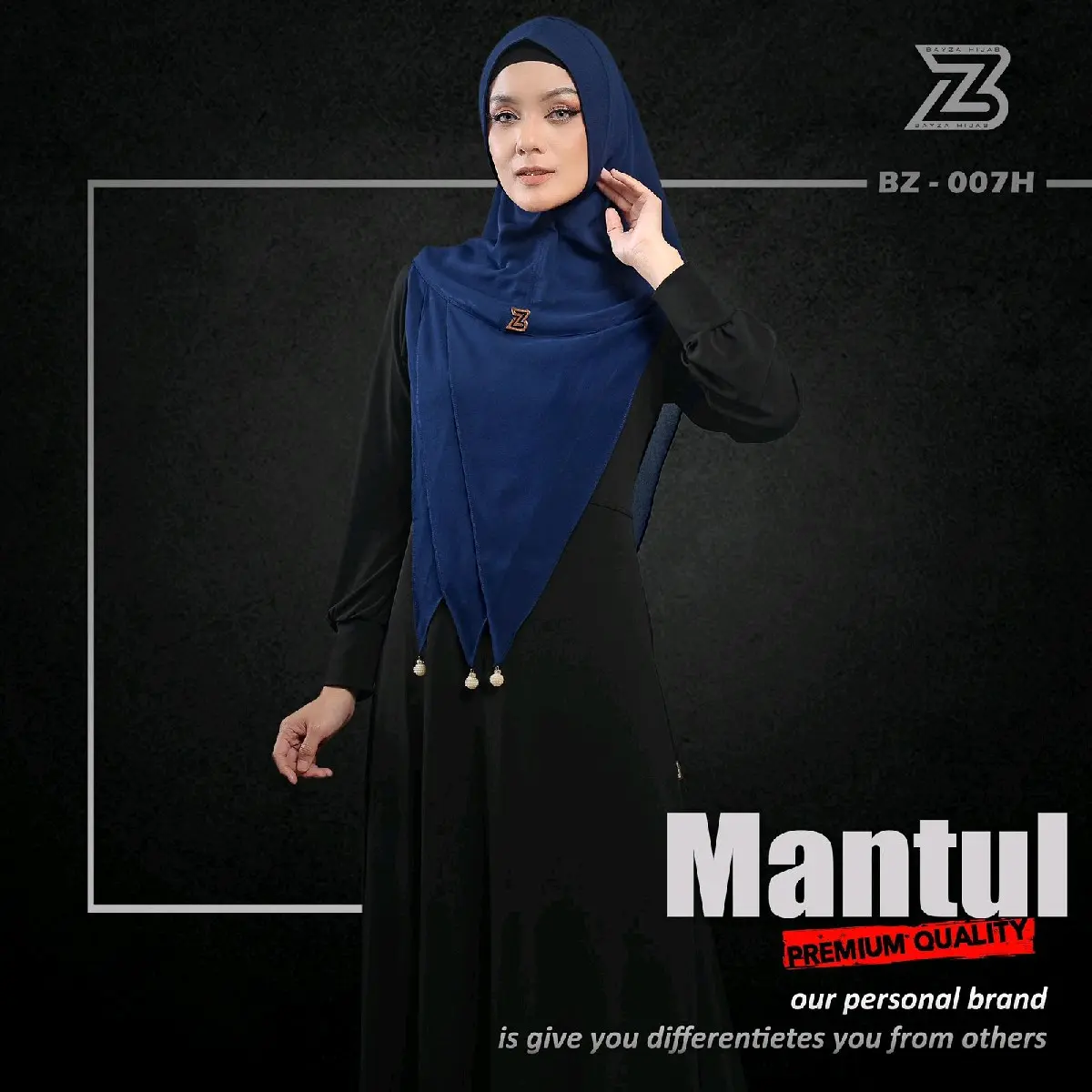 Jilbab instan hoodie ceruty baby doll 2 Layer Muslim