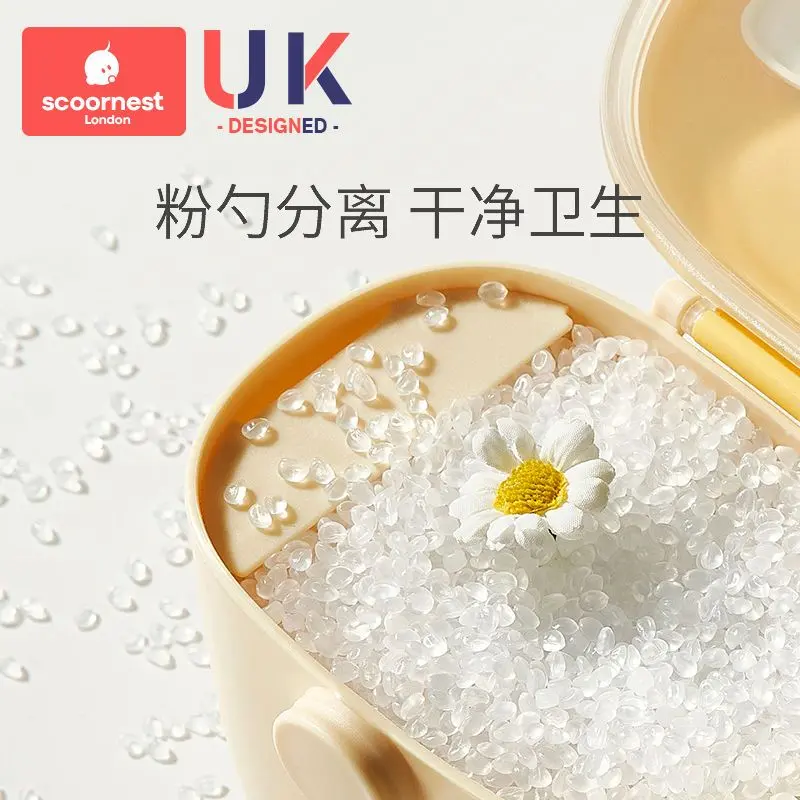 Hộp Bột Sữa Cho Em Bé SCOORNEST, Cầm Tay, Đi Chơi, Bột Sữa Đóng Gói Riêng, Ngăn Hộp, Thích Hợp Cho Thực Phẩm Bổ Sung, Bột Gạo, Có Bình Bảo Quản, Kín Và Chống Ẩm 4