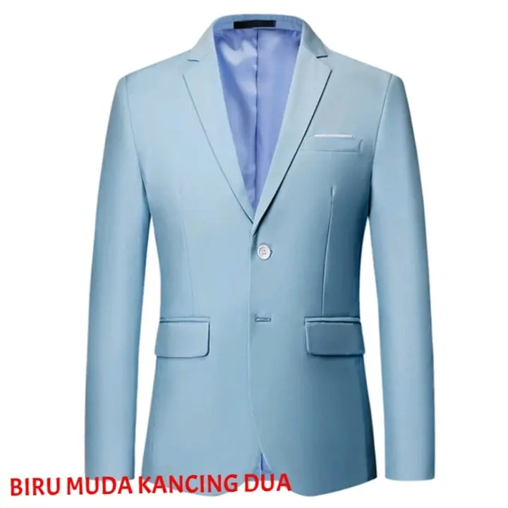 Jas Formal Pria Terbaru Slim Fit Hitam Blazer - Puring Penuh & Busa Bahu - Kantor, Setelan, Semi, Celana, Pengantin 7