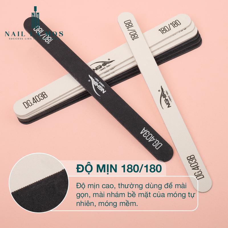 Dũa móng tay Kềm Nghĩa DG403A DG403B chính hãng - Dũa giấy vỉ nhựa cao cấp chuyên dụng làm nail (6 chiếc/vỉ) 5