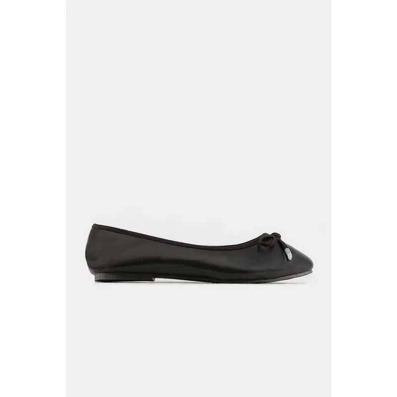 Black Ballerina Pumps In Wide E Fit & Extra Wide EEE Fit 2