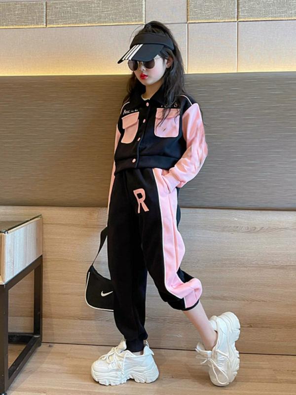 Set bộ quần áo thu đông dài tay cho bé gái từ 18 đến 45kg măc vừa Mẫu R túi ngực chất nỉ da cá mềm mịn giữ ấm cơ thể tốt đường may kĩ.DL Fashion.