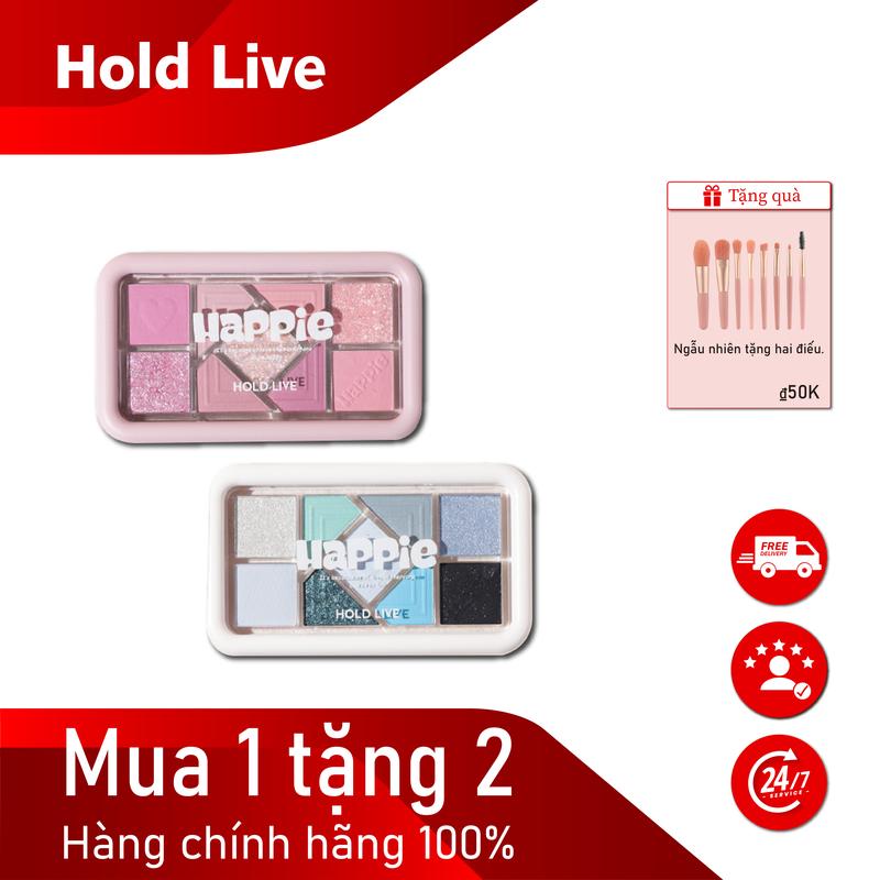 HÀNG HOT Bảng phấn mắt 9 ô HOLD LIVE HL630 Happie trái tim bền màu tiện lợi Trang Điểm Nhũ Mắt Eyeshadow Nữ Trang Điểm Mắt Đánh Mắt