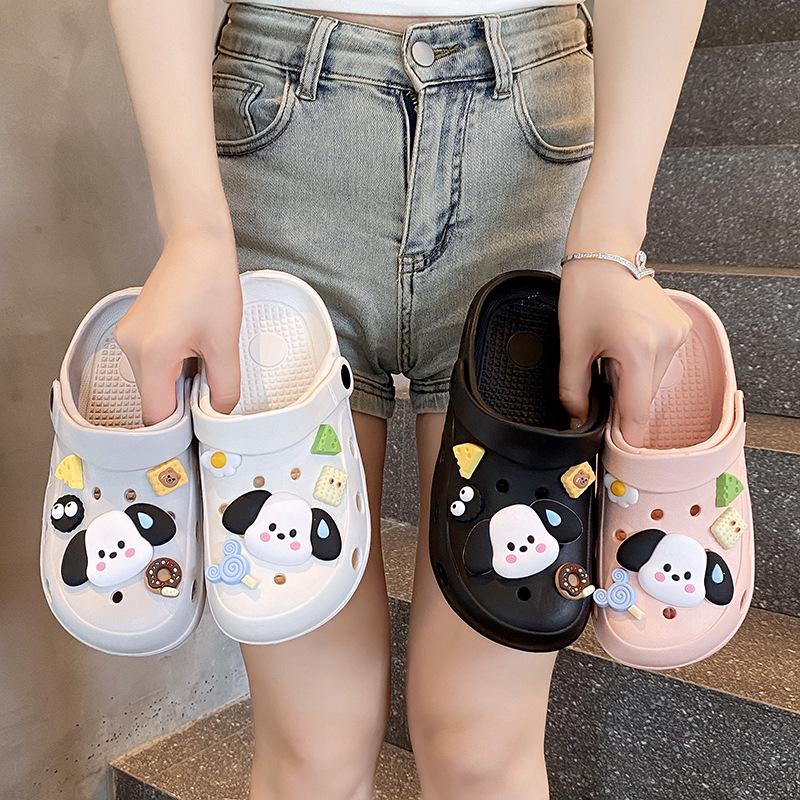 Guốc Thoáng Khí, Dành Cho Nữ, Hàng Mới Về Mùa Hè, Phong Cách Thường Ngày Ngoài Trời, Đế Mềm, Thời Trang, Hợp Xu hướng, Thiết Kế Hoạt Hình Dễ Thương, Kiểu Bít Mũi, Thích Hợp Cho Điều Dưỡng, Dép Lê DéP Shoes GiàY Đồng 0