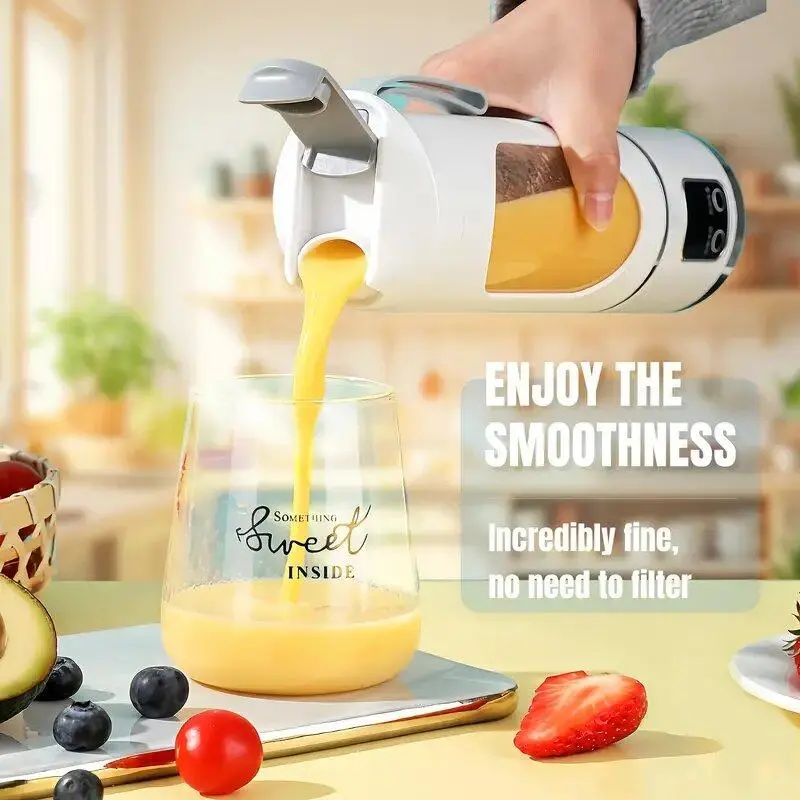 Portable Blender, USB Rechargeable Blender with LED Display for Smoothies and Liquid Diets, Small Juicer Blender, Milkshake Blender, Home Kitchen Appliance, Juicer Machine, Kitchen Accessories 5
