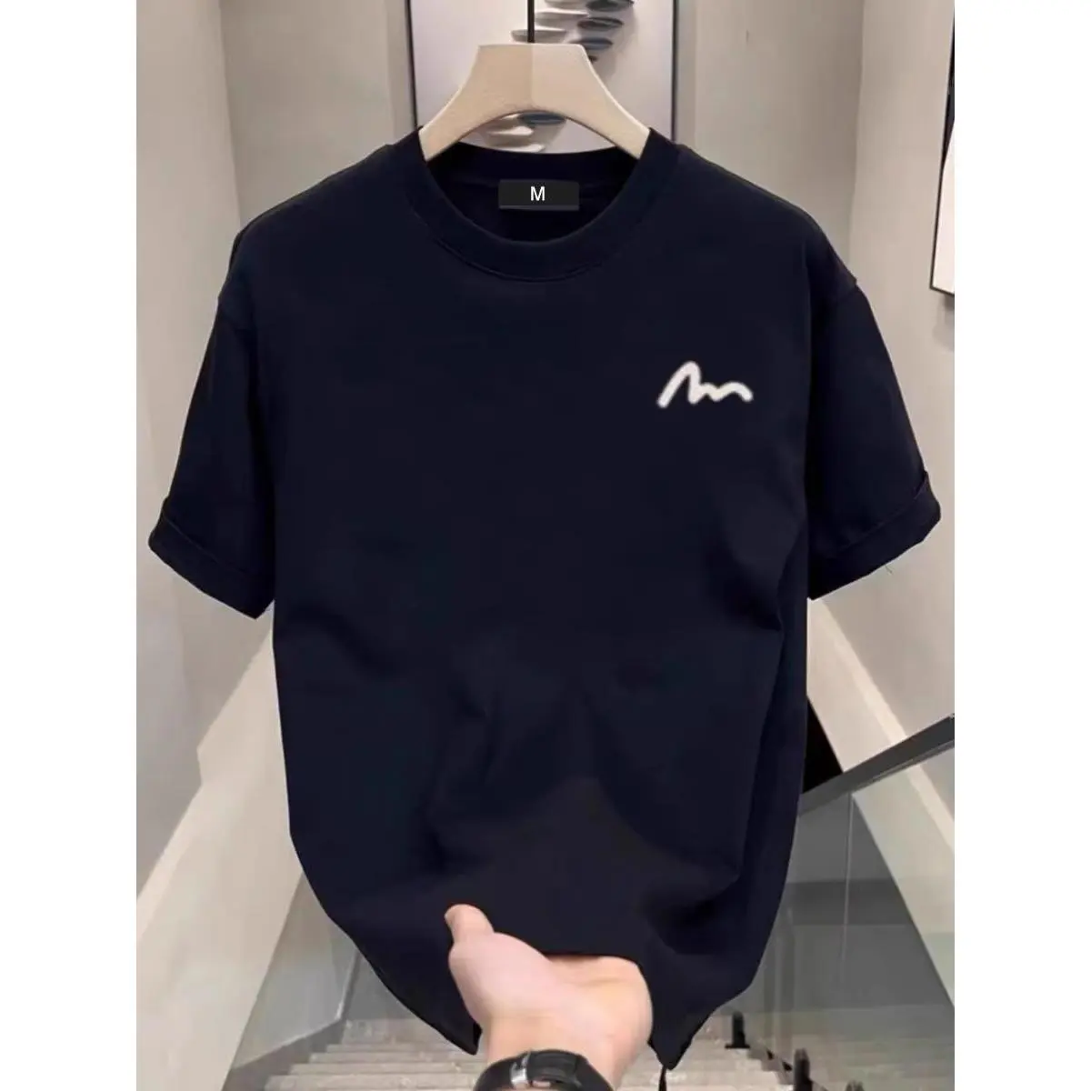 Áo Thun Nam tay dài form rộng 100% Cotton Tay Ngắn Dáng Rộng Cách Hàn Quốc Thời Trang Áo Phong trắng Local Brand Big size