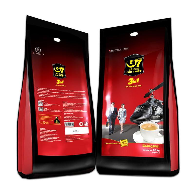 Cà phê hoà tan G7 3in1 Trung Nguyên bịch 100 gói Café Coffee Cafe