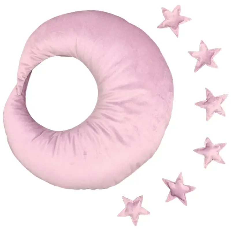 【Ready Stock】 Baby Posing Moon Pillow Stars Set Newborn Photography Props Shooting Accessory