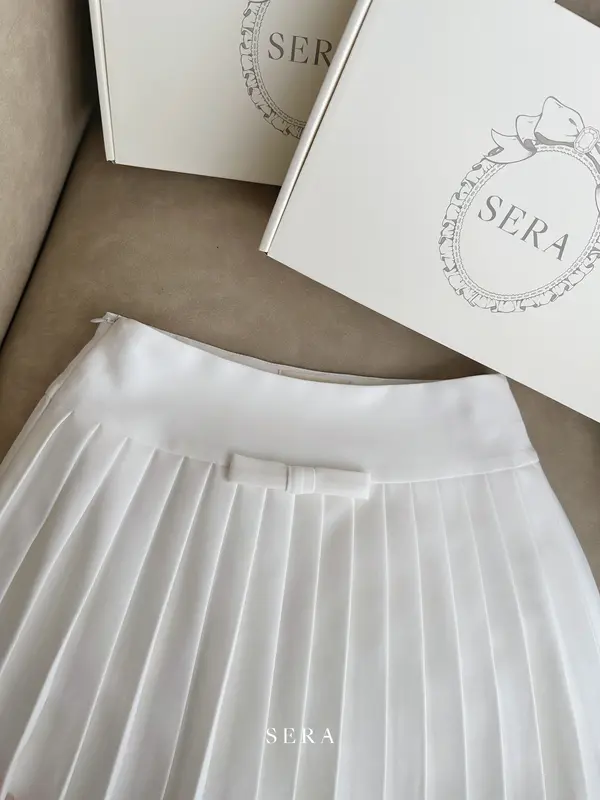 SERA - Chân váy xếp ly đính nơ JOLIE - Thiết kế 2 lớp với vải đứng form 7
