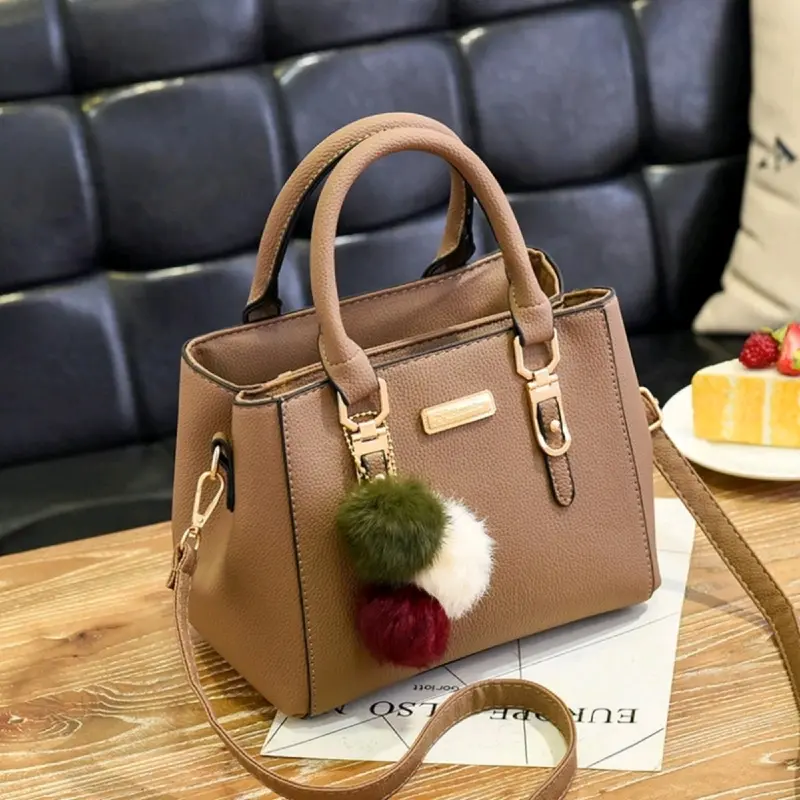 CLAVI BAG - TAS SELEMPANG WANITA MODEL KOREA 2 RUANG BAHAN TEBAL KUALITAS IMPORT TAS BAHU TAS KONDANGAN Kulit PU Hitam Cokelat 3