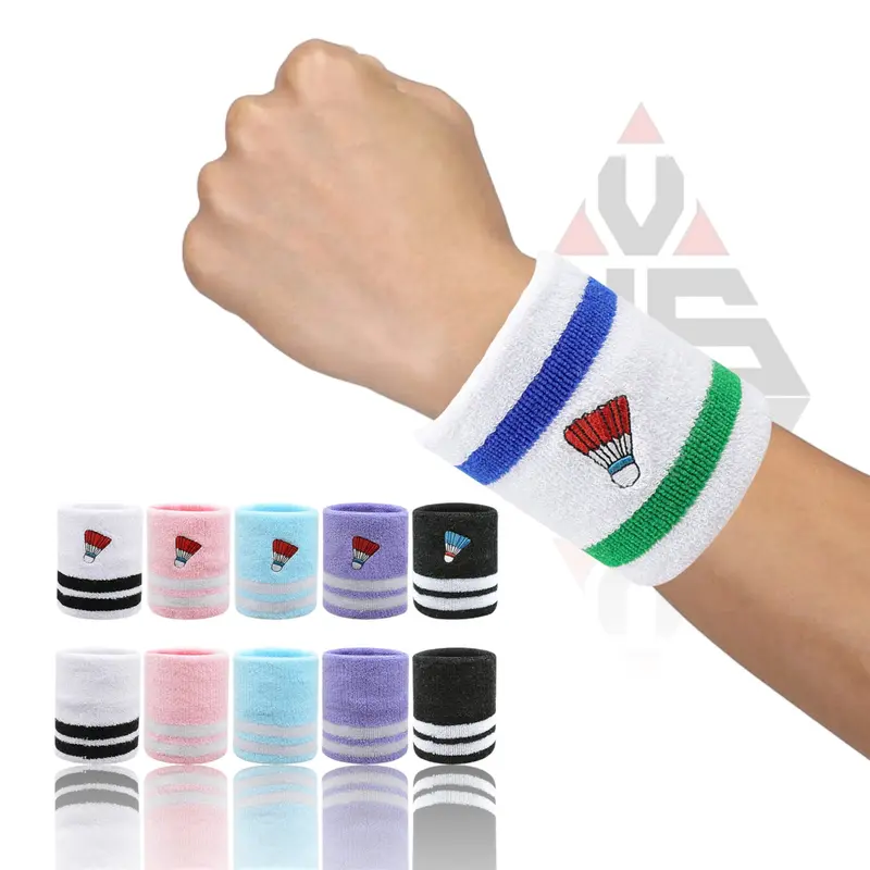 Băng cổ tay cầu lông cao cấp thấm hút mồ hôi cực tốt Quấn Cổ Tay Sport Tập Thể Dục 0