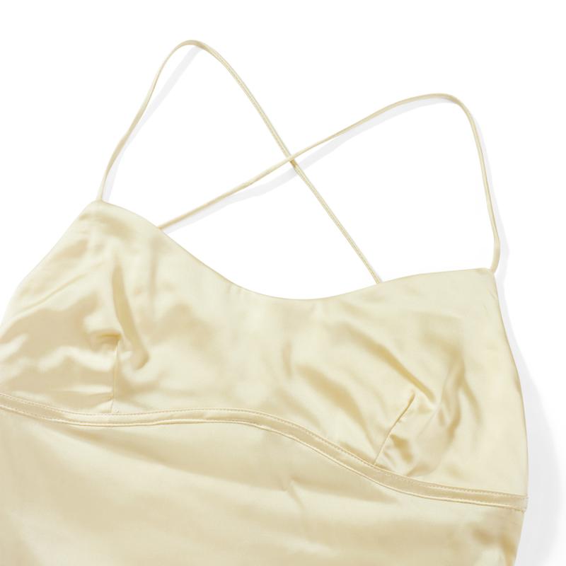 Product Introduction of Women's Summer Long Slip Dress Solid Color Sleeveless Spaghetti Strap Low Cut BacklessDress 34