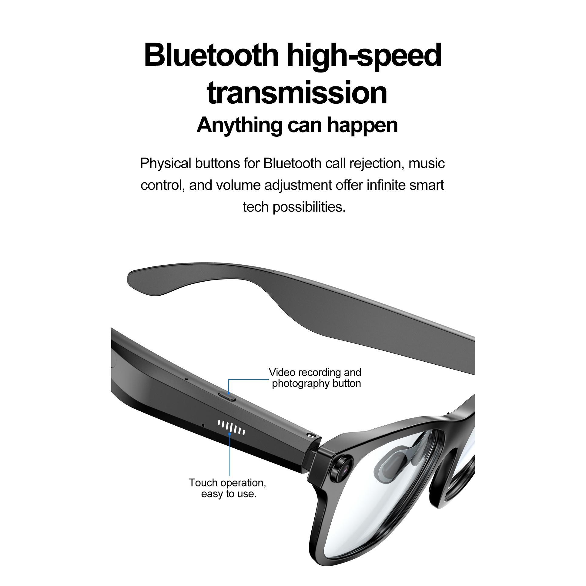 S336 AI Smart Camera Glasses 20MP 1080P Video Shoot Bluetooth Call Music Audio APP Viewing WiFi Smart Glasses for Women Men - Image 4