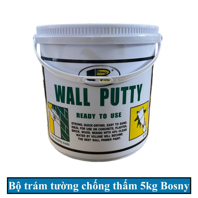  Bột chống thấm trám tường wall putty B219 Bosny  hộp 5kg  keochong  tham chong  tham 