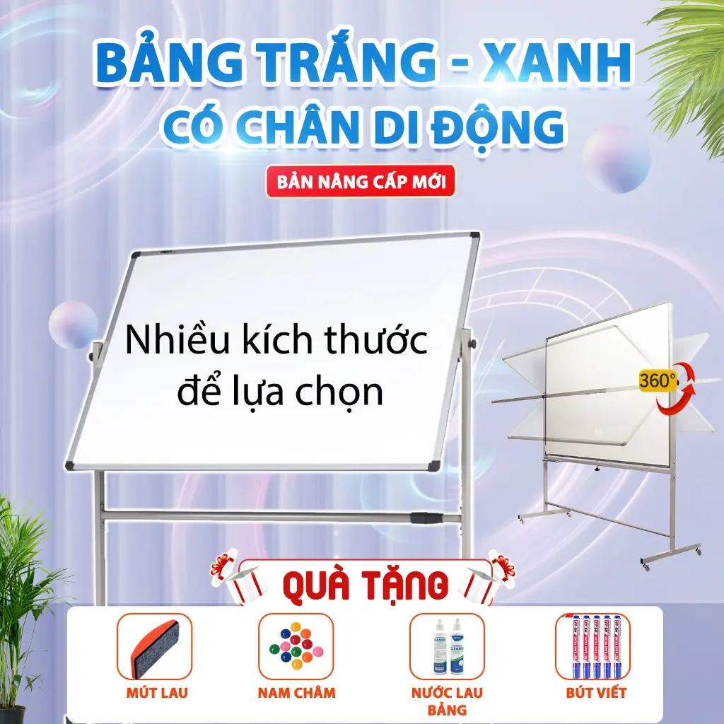 bảng trắng cao cấp có chân di dộng