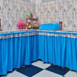 GORDEN TIRAI KOLONG DAPUR BAWAH MEJA KOMPOR WESTAFEL ANEKA MOTIF TERBARU Free TALI Hordeng Kain
