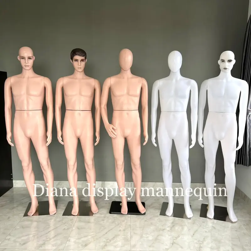 PATUNG MANEKIN BAJU FULLBODY PRIA DEWASA PLASTIK KOMPLIT DENGAN PLAT PLASTIK ATAU BESI 4